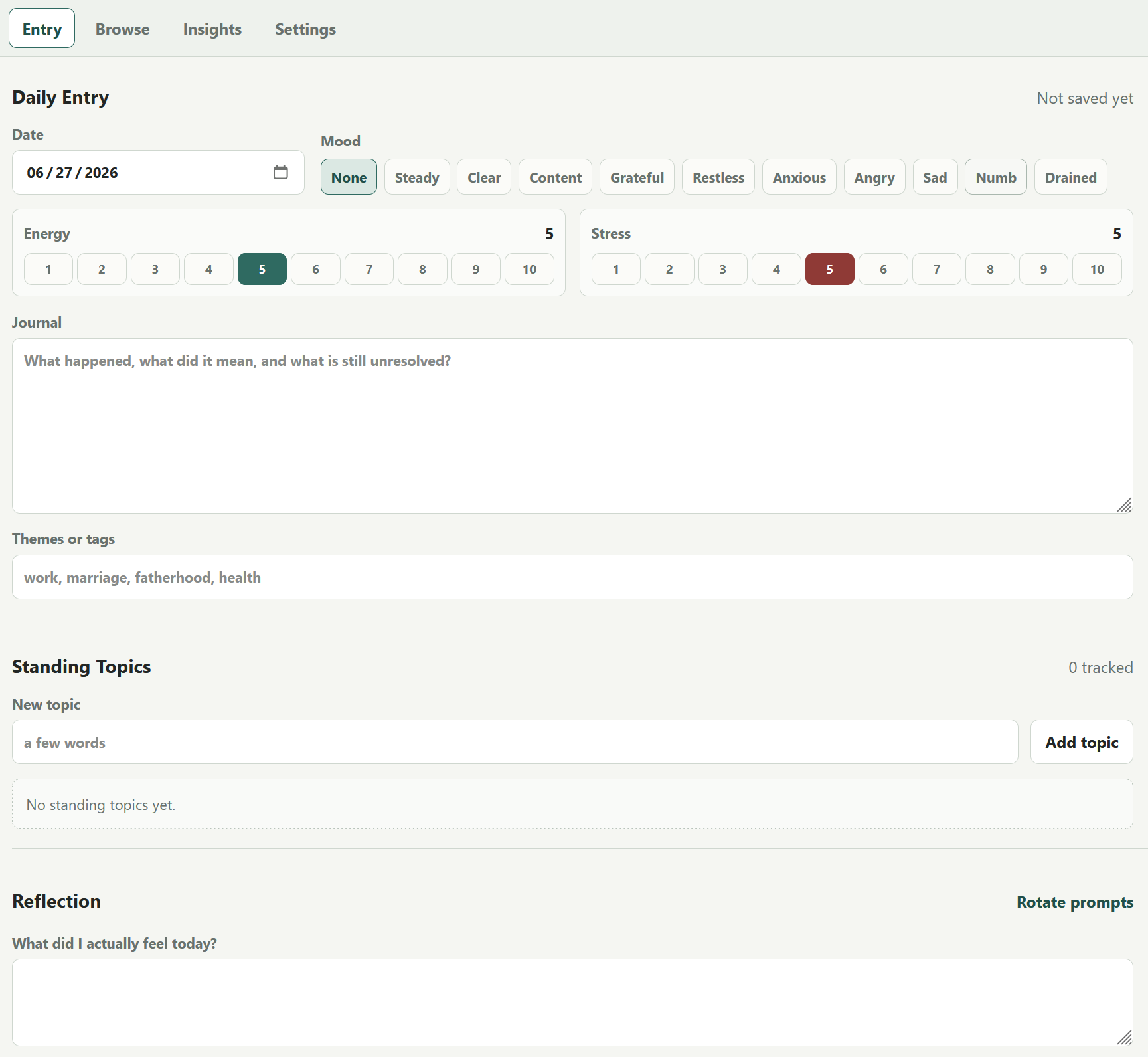 Private Diary encrypted journal screenshot