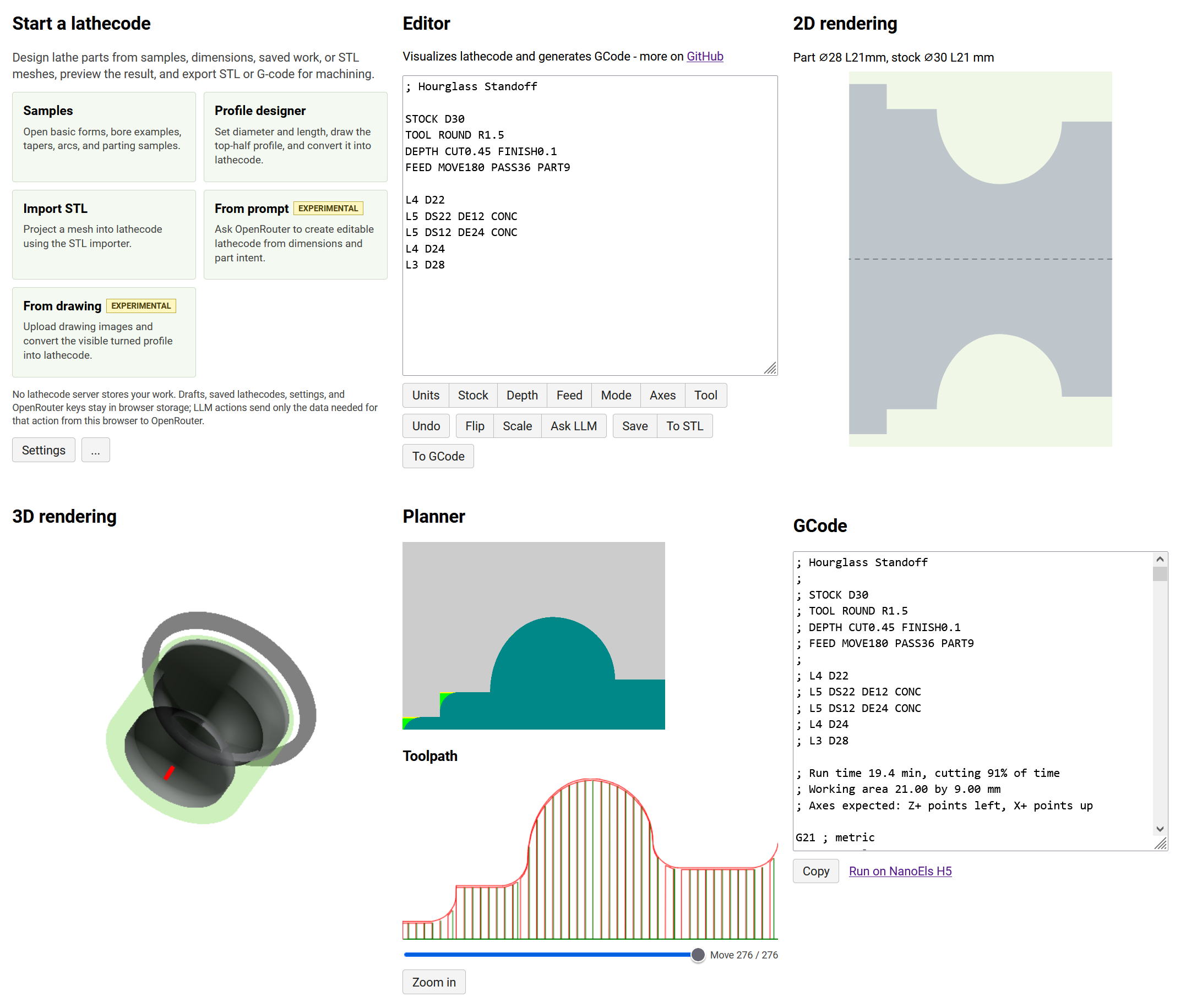 lathecode editor screenshot